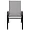 Flash Furniture 4PK Gray Outdoor Stack Chair w/ Flex Material 4-JJ-303C-G-GG - alternate 4